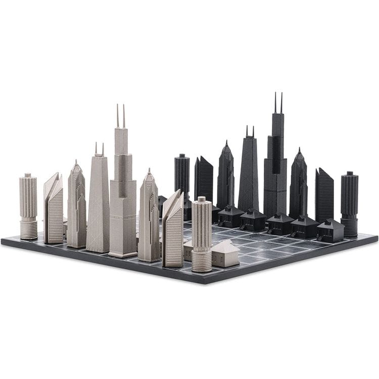 Chicago-Edition-Stainless-Steel-Chess-Set-with-Wood-Map-Board-Games-24297159426135