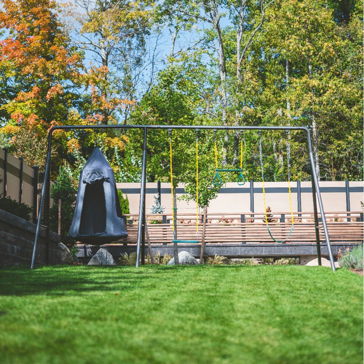 Gobaplay-TitanMax-Swing-Set-with-Green-Saucer-Tent-Swing-Outdoor-26806226714711
