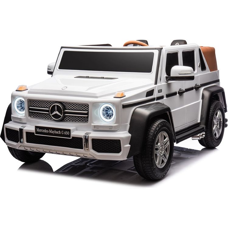 Mercedes-G-Wagon-Maybach-24V-2-Seater-Ride-on-Car-White-Outdoor-25273433653335