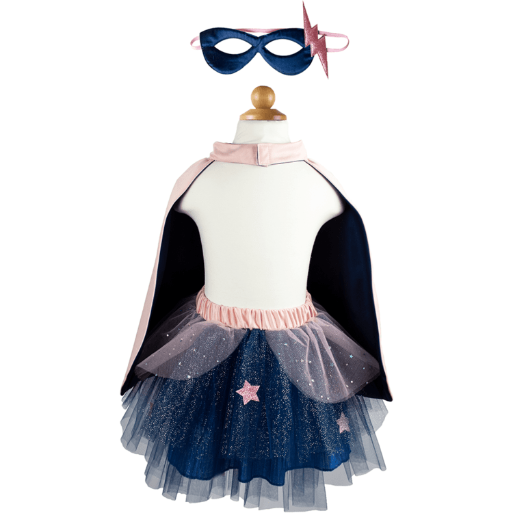 Super-duper-Tutu-Cape-Mask-Pink-Navy-Size-4-6-Dress-up-20614165299287